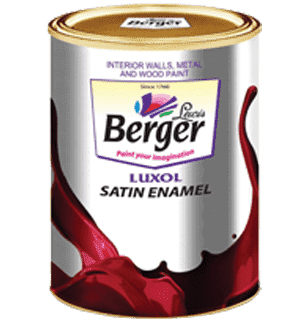 BERGER LUXOL SATIN ENAMEL 1 LTR (MAHAGONY)